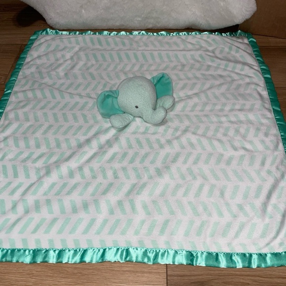 cloud island Other - Cloud Island Green Chevron Elephant Lovey Security Blanket 29” Large